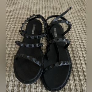Steve Madden studded black sandals